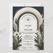 Waldbaumwald Rustikale Barnfarm Hochzeit Einladung (Vorderseite)