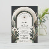 Waldbaumwald Rustikale Barnfarm Hochzeit Einladung (Stehend Vorderseite)