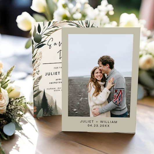 Waldbaumwald Rustikale Barnfarm Hochzeit Save The Date