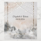 Waldbaumwald Weinetikett (Einzelnes Label)