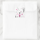 Waldbeerbiene Quadratischer Aufkleber (Tasche)