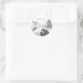 Waldbeere Birthday oder Dusche Runder Aufkleber (Tasche)