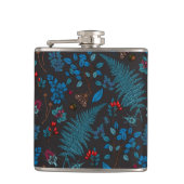 Waldbeeren, Blätter und Bugs 1 Flachmann (Vorderseite)