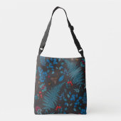 Waldbeeren, Blätter und Bugs 1 Tragetaschen Mit Langen Trägern (Rückseite)