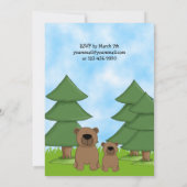 Waldbeeren Einladung zur neutralen Babydusche (Rückseite)