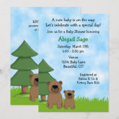 Waldbeeren Einladung zur neutralen Babydusche (Vorne/Hinten)