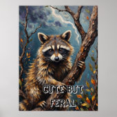 Waldbeobachter: Raccoon an der Limone Poster (Vorne)