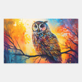 Waldbeobachter, Waldbewohner, Eule Rechteckiger Aufkleber (Vorderseite)