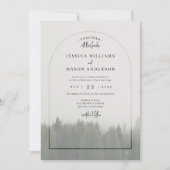 Waldberg Hochzeit Einladung Misty Woodland (Vorderseite)