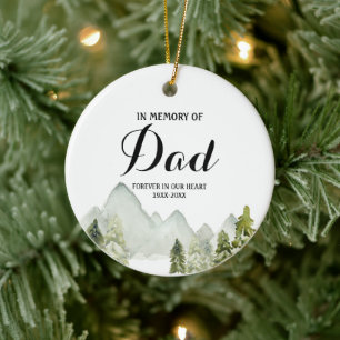 Waldberg im Gedenken an den Vater Weihnachtsschmuc Keramik Ornament