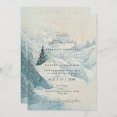 Waldberg rustikale moderne Hochzeitseinladung Einladung (Vorne/Hinten)