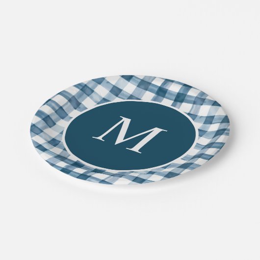 Waldberg Rustikales Erlebnis Mit Monogramm Pappteller (Schrägansicht)