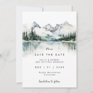 Waldbergsee Winter Save the Date Dankeskarte