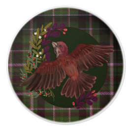 Waldbewaldung und Lila Finte Keramikknauf