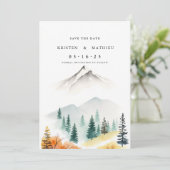 Waldbewaldungsgebiet Save The Date (Stehend Vorderseite)