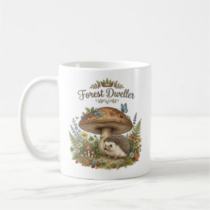 Waldbewohner Süßer Igel Mushroom Cottagecore Kaffeetasse