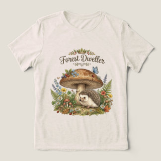 Waldbewohner Süßer Igel Pilz Cottagecore Tri-Blend Shirt