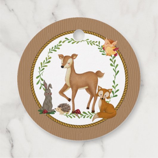 Waldbezaubernder Wald Geschenkanhänger (Rückseite)