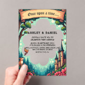 Waldbezauberndes Schloss auf der Messe Hochzeit Acryleinladungen (Insitu (Handheld))
