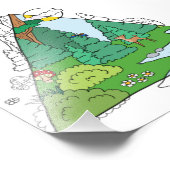 Waldbild Fotodruck (Ecke)