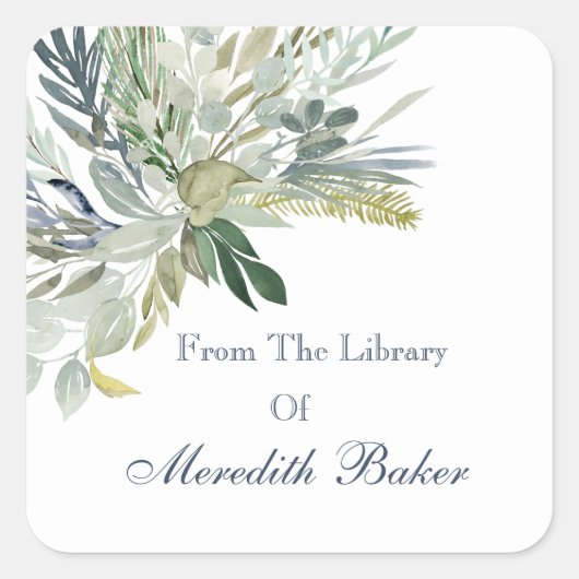 Waldblatt Quadratischer Aufkleber (Vorderseite)