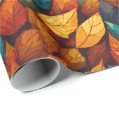 Waldblätter Geschenkpapier (Rolleneckpunkt)