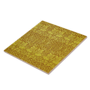 Waldblätter Gold Kaninchen William Morris Muster Fliese