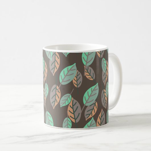 Waldblätter Kaffeetasse (VorderseiteRechts)
