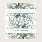 Waldblätterung Visitenkarten (Außenseite Aufgefaltet)