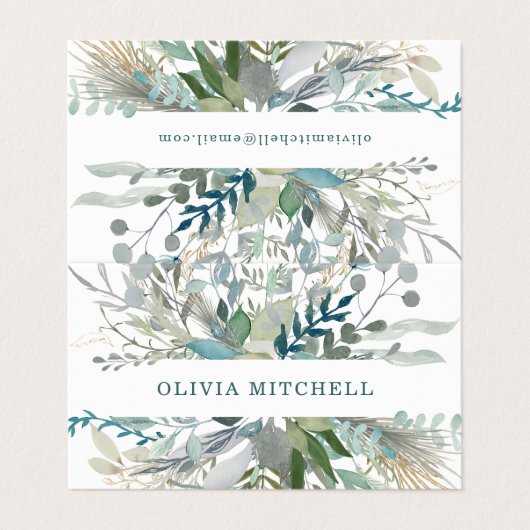 Waldblätterung Visitenkarten (Außenseite Aufgefaltet)