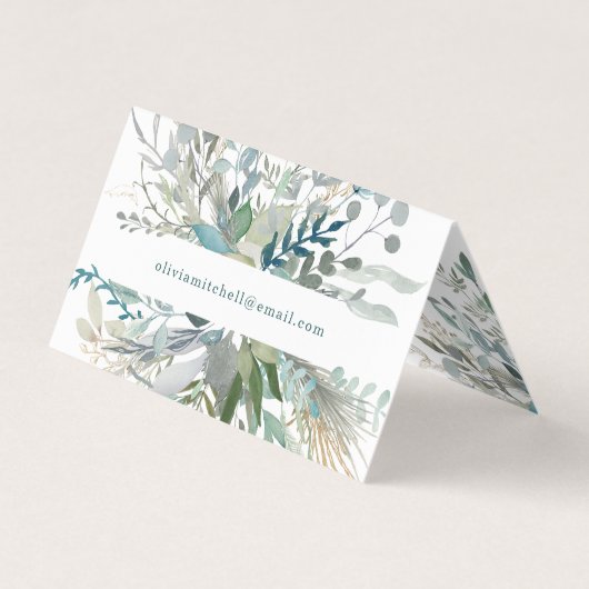 Waldblätterung Visitenkarten (Rückseite)