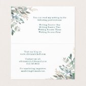 Waldblätterung Visitenkarten (Innenseite Aufgefaltet)