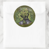 Waldblättrige Dragon~Aufkleber Runder Aufkleber (Tasche)