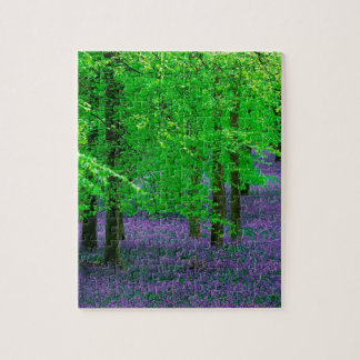 Waldblaue Bell-Buchen-Bäume England Puzzle