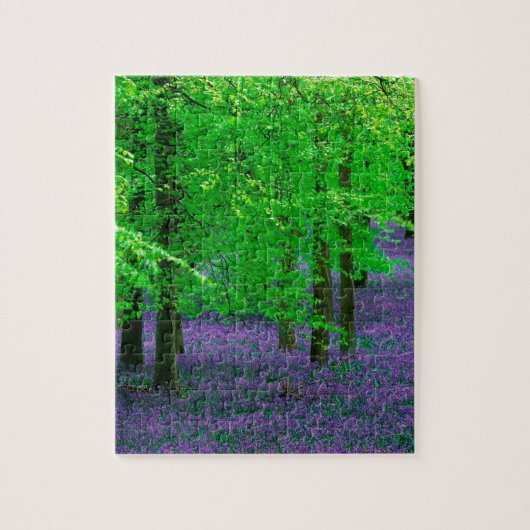 Waldblaue Bell-Buchen-Bäume England Puzzle (Vertikal)