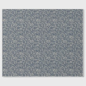 Waldblaue Botanik Geschenkpapier (Flach)