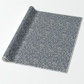 Waldblaue Botanik Geschenkpapier (Ungerollt)