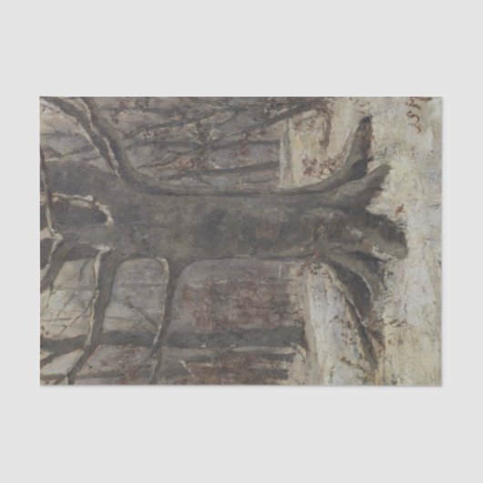 Waldblick im Winter durch Sientje Mesdag-van Houte Seidenpapier (Vorderseite)