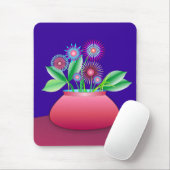 WaldBlumen in einem roten Topf mousepad (Mit Mouse)