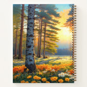 Waldblumen und sommerliche farbenfrohe Kunst Notizblock (Rückseite)