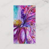 WALDBLUMENFAIRE IN PINK, GOLD BLAUE SPARKLES VISITENKARTE (Rückseite)