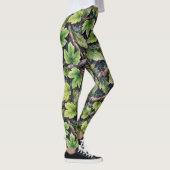 Waldboden Nahtloses Muster Camouflage Style Leggings (Rechts)