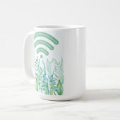 Waldboden - tropische Blätter plus Zitat Kaffeetasse (Vorderseite Links)