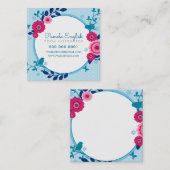 WALDBOTANISCHE Blumenfarben Winter Farben Quadratische Visitenkarte (Vorne/Hinten)