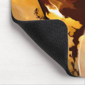 Waldbrand-Getränkeglas-Kerzen-Gold Brown Mousepad (Ecke)