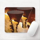 Waldbrand-Getränkeglas-Kerzen-Gold Brown Mousepad (Mit Mouse)
