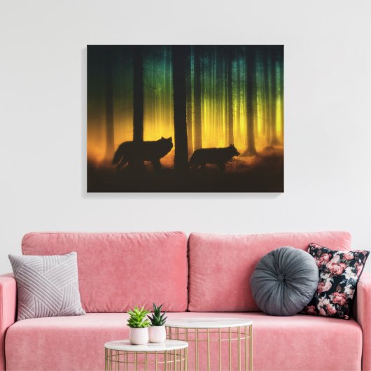 Waldbrand Leinwanddruck (Insitu (Wohnzimmer))