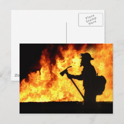 Waldbrand Postkarte (Vorne/Hinten)