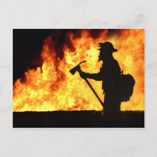 Waldbrand Postkarte (Vorderseite)