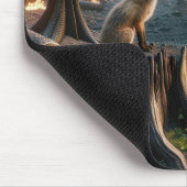Waldbrand-Stumpf mit Fuchs Mousepad (Ecke)